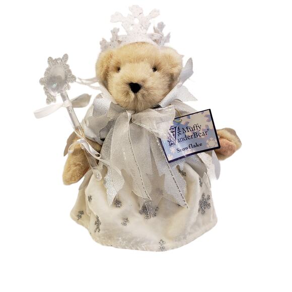 Vintage Muffy VanderBear Snowflake Angelic Bear NEW 1993 Plus Stand - Picture 6 of 12